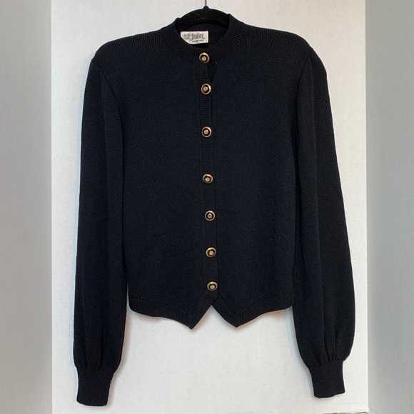 St. John Sweaters - St. John by Marie Gray Black Cardigan~ sz 4